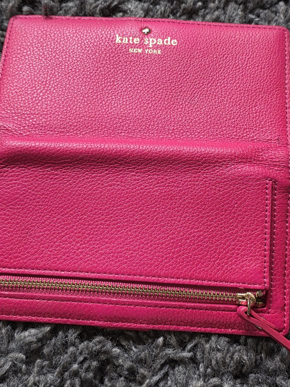 kate spade New York Hot Pink Leather Wallet